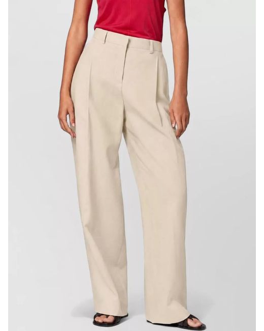 Paul Smith Natural High Waisted Button Detail Trousers