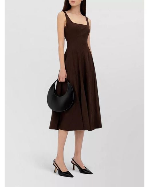 Staud Multicolor Fitted Midi Dress