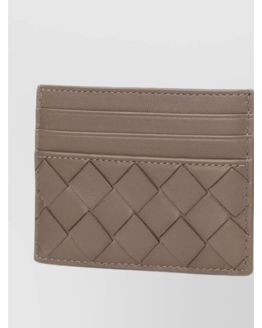 Bottega Veneta Brown Quilted Leather Wallet Card Slots