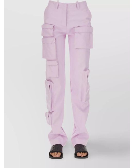Off-White c/o Virgil Abloh Pink High Waist Cargo Utility Pants
