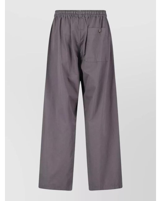 Lemaire Purple Tailored Pants Side Pockets Button Detail for men