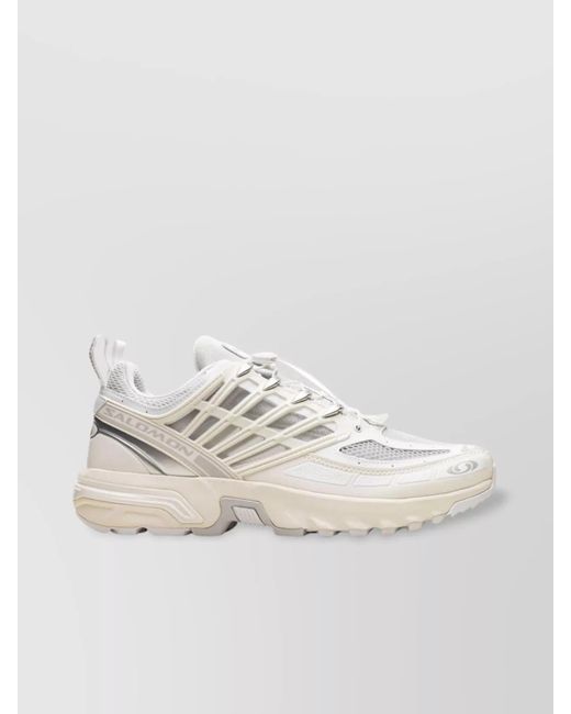 Salomon White Mesh Upper Pro Sneaker With Pull Tab for men