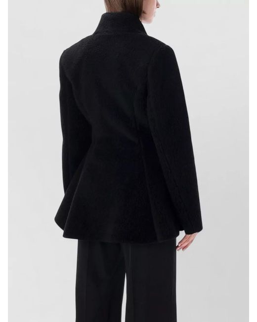 Stella McCartney Blue Plush Single-Breasted Coat