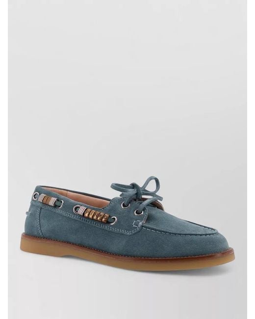 Pinko Blue Suede Loafers