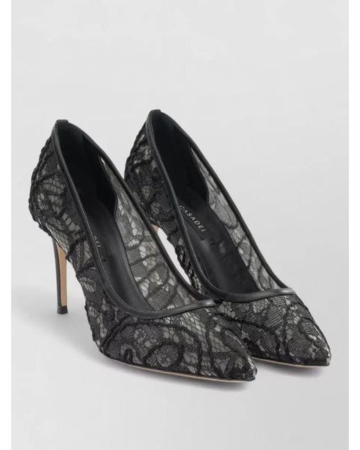 Casadei Black Fabric Pumps