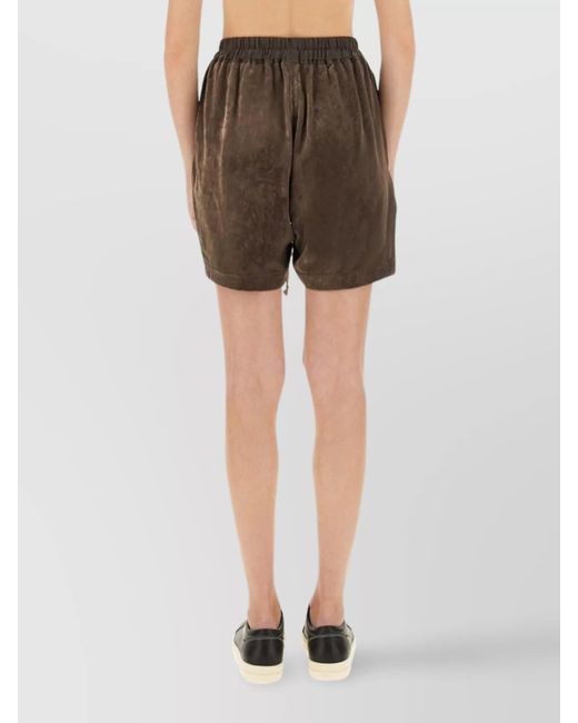 Rick Owens Natural Velvet Short Shorts