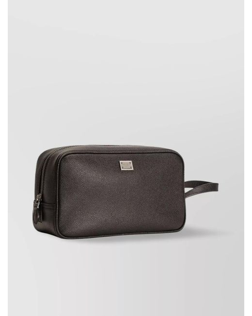 Dolce & Gabbana Multicolor Leather Toiletry Bag for men