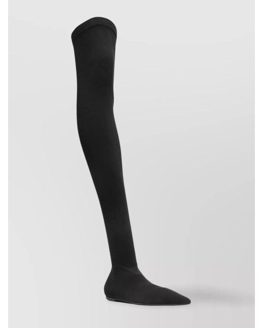 Dolce & Gabbana Black Stretch Jersey Over-The-Knee Boots