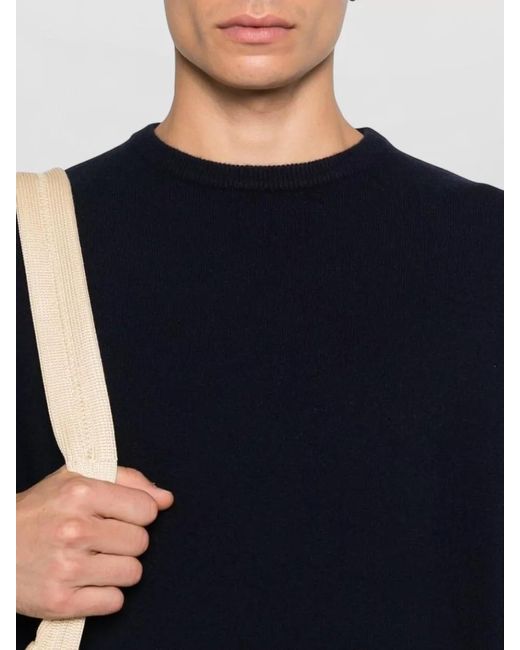 Extreme Cashmere Blue Cashmere Blend Crew Neck Knit Sweater