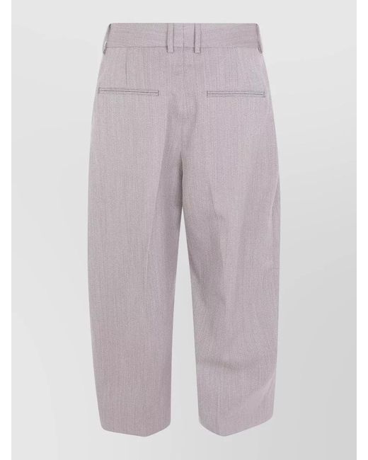 Studio Nicholson Purple Full Length Curved Leg Tailored Pants for men