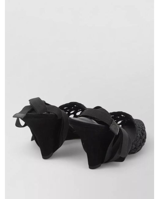 Jacquemus Black Wedge Espadrille Mules Pointed Toe Ribbon