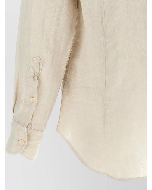 Mc2 Saint Barth Natural Pamplona Shirt Long Sleeves Buttoned Cuffs for men