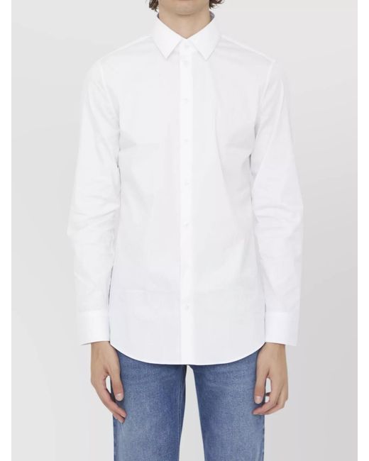 Gucci White Cotton Poplin Regular-Fit Shirt for men