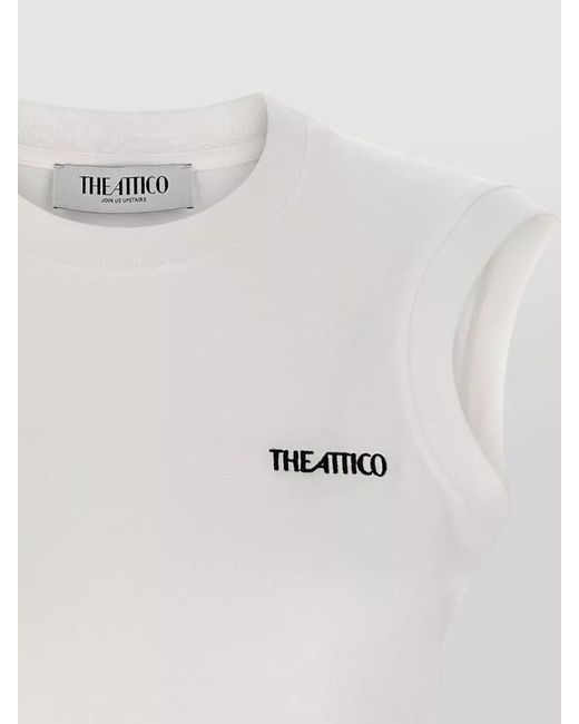 The Attico White Cotton Reese Top