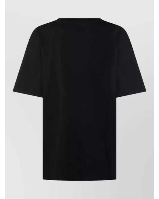 The Attico Black Cotton Oversized Asymmetric T-Shirt