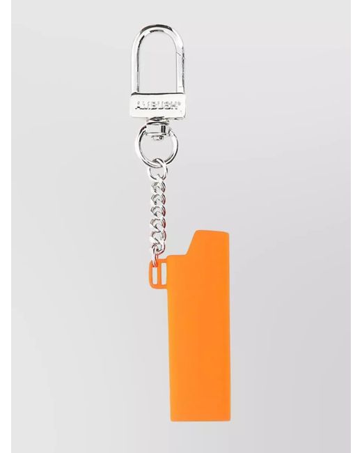 Ambush White Brass Keyring for men