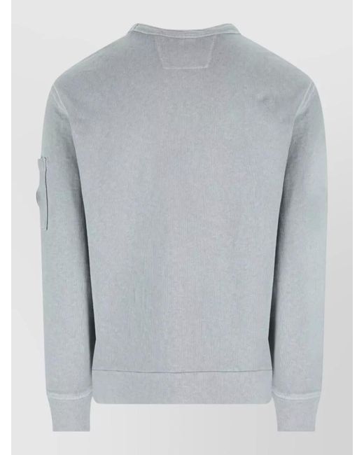 C P Company Gray Cotton Crew-Neck Sweatshirt for men