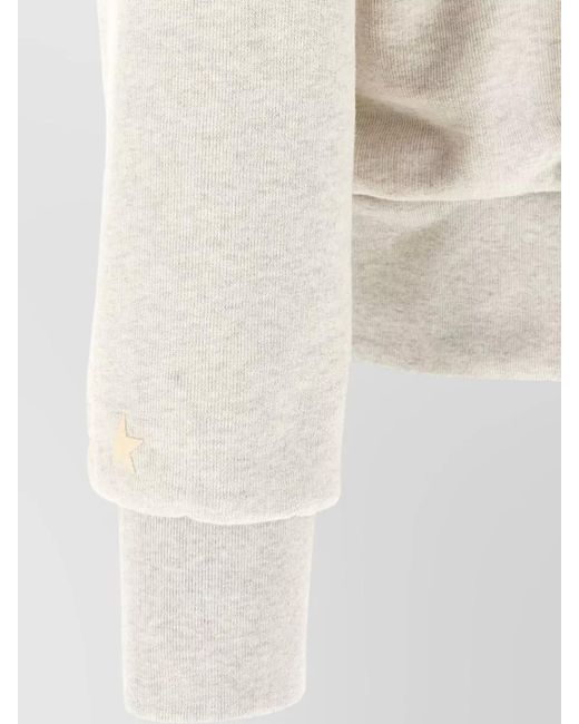 Golden Goose Deluxe Brand White Star Graphic Hoodie Hood Kangaroo Pocket for men