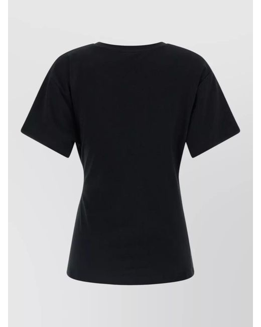Pinko Black Mary T Shirt Tone Detail Ruched