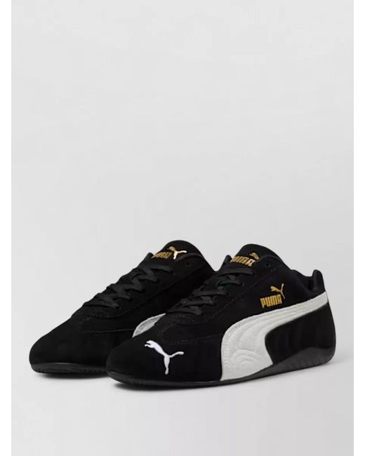 PUMA Black Speedcat Og Sneakers Contrast Stripe Sole for men