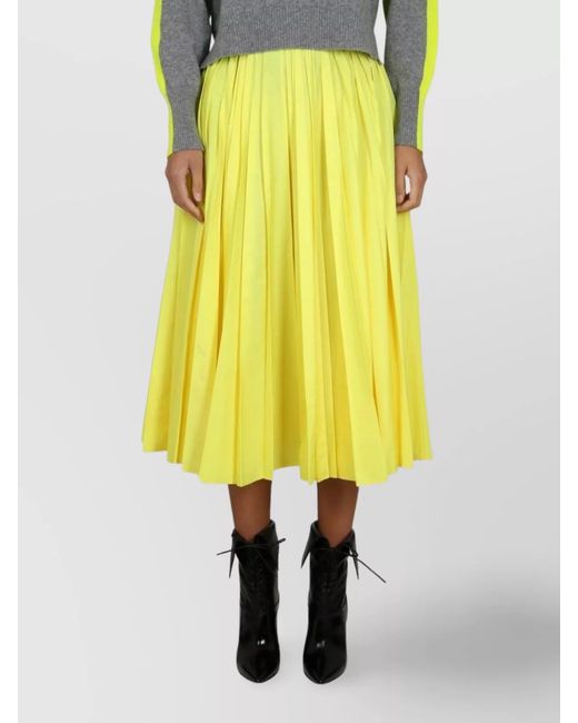 Philosophy Yellow Pleated Skirt