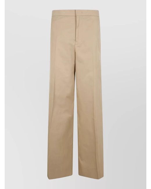 Jil Sander Natural Wide-Leg Trousers