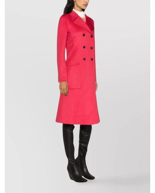Lanvin Red Double-Breasted Coats