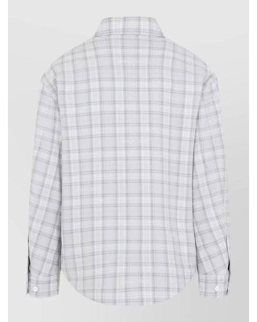Off-White c/o Virgil Abloh White Flannel Wool Overshirt Padded Coat for men