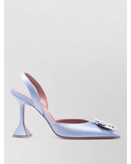 AMINA MUADDI Multicolor Begum Slingback Pumps Satin Crystal Heel