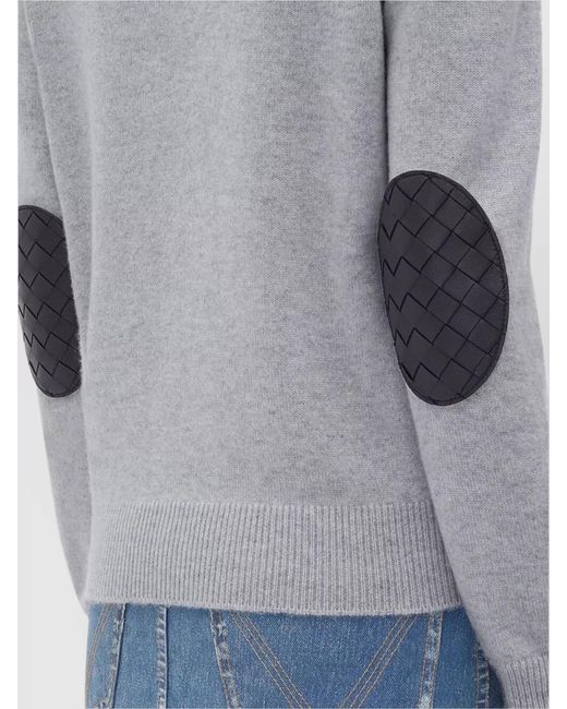 Bottega Veneta Gray Cashmere Ribbed Loose-Fit Sweater