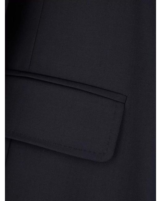 Max Mara Blue Virgin Wool Blazer Single Breasted Tailoring