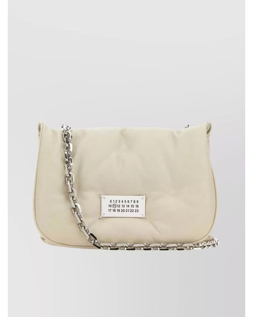 Maison Margiela Natural Glam Slam Small Leather Crossbody Bag