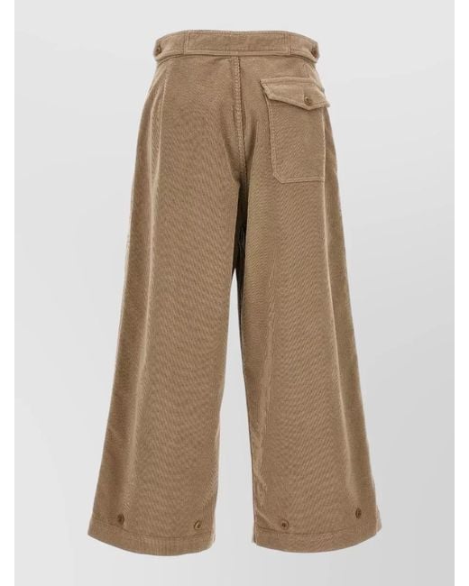Cellar Door Natural Paola Pants Corduroy Belt Loops Pockets