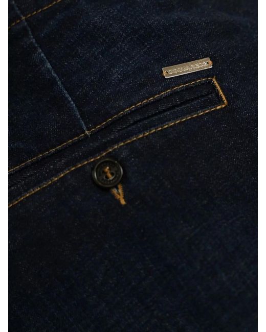 DSquared² Blue Straight-Leg Trousers for men
