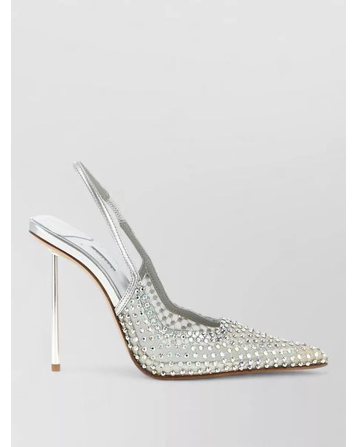Le Silla White Gilda Slingback Pumps