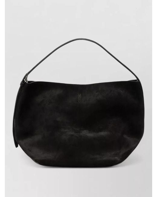 Totême Black Suede Leather Shoulder Bag