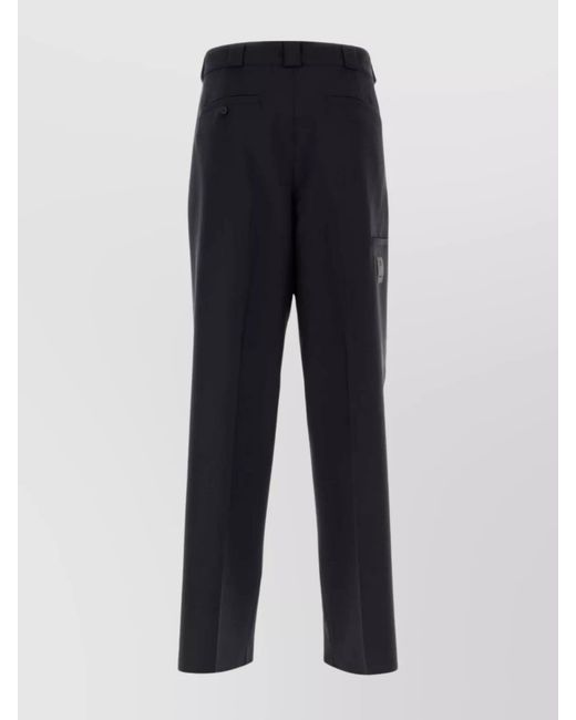 Givenchy Blue Wool Mohair Regular-Fit Trousers for men