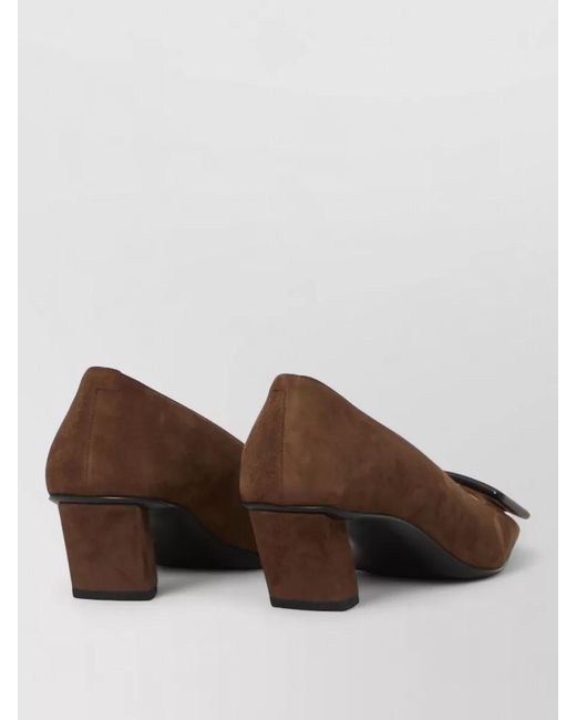 Roger Vivier Brown Suede Pumps