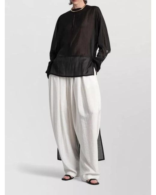 DARKPARK Blue Marine Shirt Dress Keyhole Neckline Voile