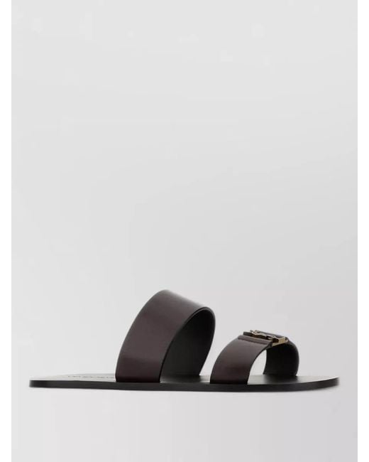 Saint Laurent White Leather Babylone Sandals for men