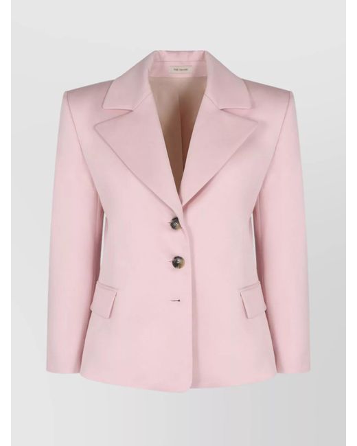 The Mannei Pink Arda Single-Breasted Three-Button Blazer