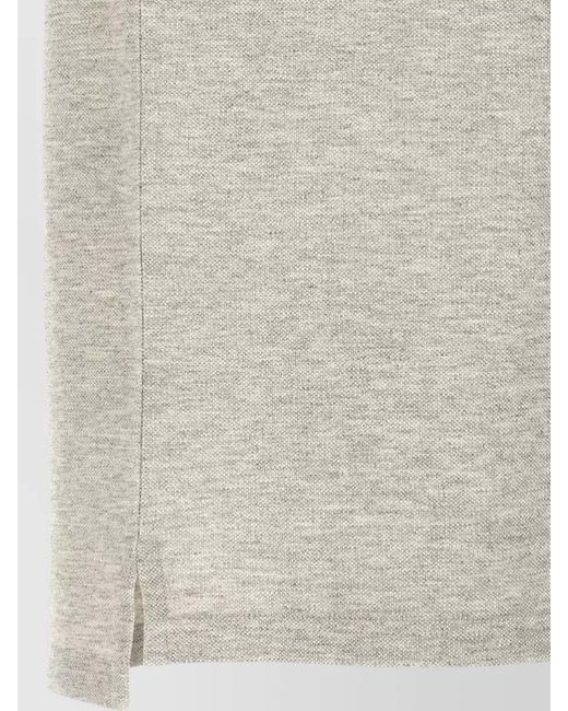 Saint Laurent White Cassandre Signature Polo Shirt Short Sleeves for men