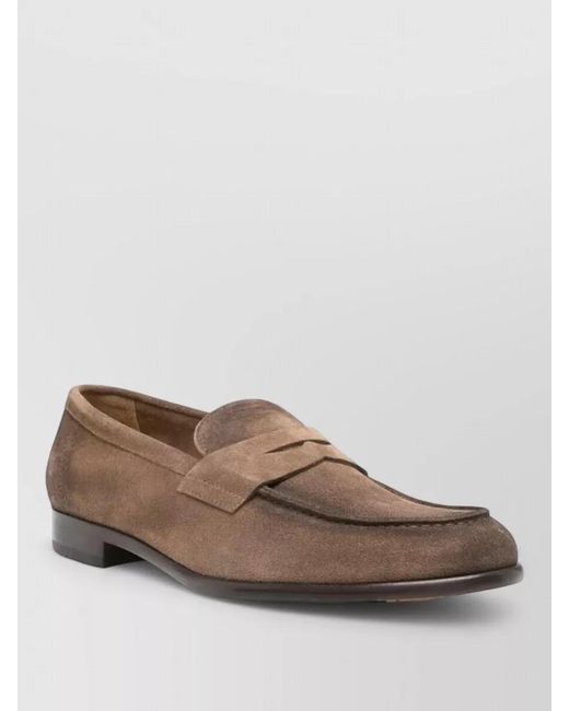 Doucal's Brown Suede Loafers for men