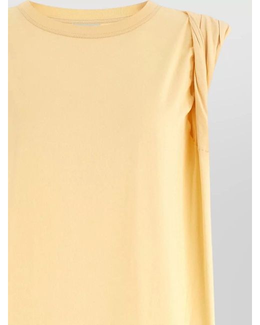 Dries Van Noten Yellow Hutty Sleeveless Round Neck Floor Length Gown