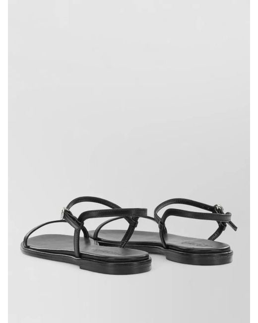 Aeyde Metallic Nettie Sandals Flat Sole Ankle Strap