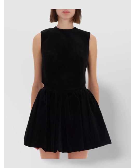 Patou Black Cotton Cropped Top