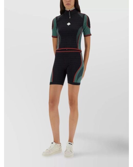 Casablanca Black Slim-Fit Knee-Length Sports Shorts