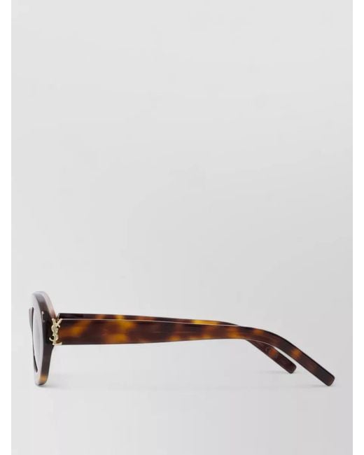 Saint Laurent Green Oval Sunglasses Lenses Tortoiseshell Frame Design