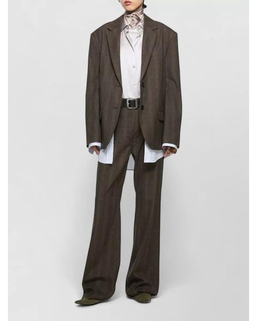 Acne Brown Wool Blend Single Breasted Blazer