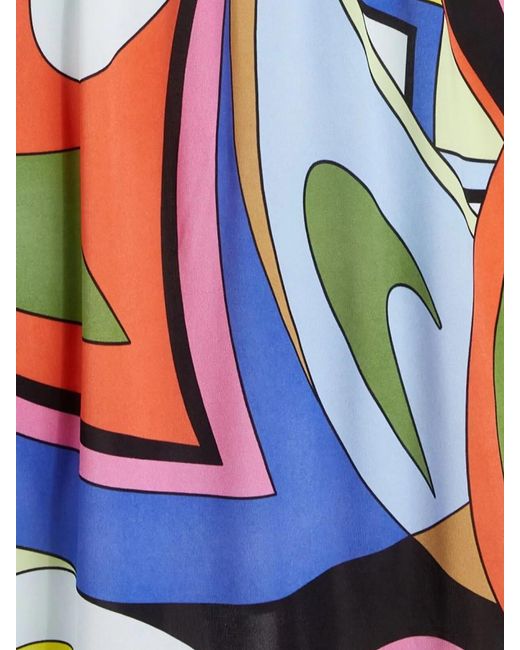 Moschino Blue Printed Cutout Mini Dress